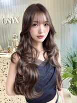 オニキス(ONYX)&nbsp;e113透明感ベージュブリーチなしダブルカラー韓国レイヤーカット