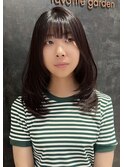 レイヤーにラベンダーカラー　２０代３０代４０代大人可愛い