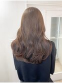 くびれヘアアプリコットオレンジ夏ヘアハイライトカラー