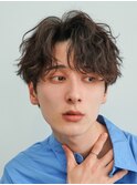 栄シャドウパーマツイストスパイラルパーマセンターパート30代