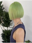 ブリーチ1回カラー/ライムグリーン/ダブルカラー