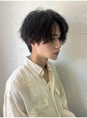 メンズカットショートセンターパート◎ビジネスニュアンスサーフ