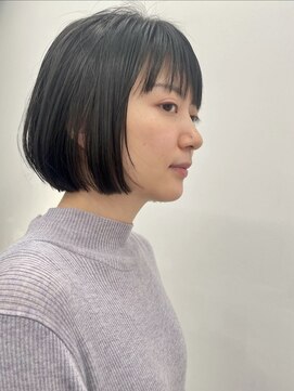 ロマリア 青山 南青山(Lomalia) Lomalia青山/暗めカラー黒髪ボブ縮毛矯正前髪カット