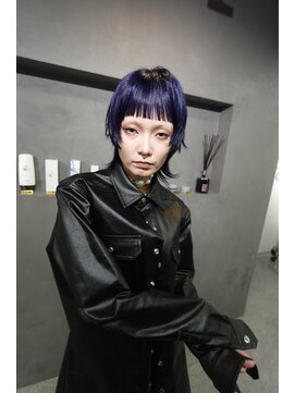 ワンズオゼ 渋谷(ONE's oze) ハイトーン/ダブルカラー/クラゲヘアー/オリーブグレー/小顔/