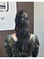 メール(Mer...) カチモリハーフアップ