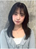 ミルクティーブロンド/ダークブルー/デジタルパーマ/町田