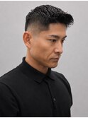 ビジネスメンズツーブロックフェードショート
