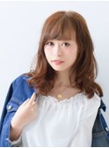 セミロング×可愛い×ナチュラルウェーブ［町田］