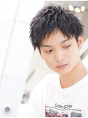 【AKROS】無造作アップバングツーブロックショート ネープレス