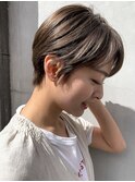 髪質改善×シルキーベージュ【斜めバング/新宿/デザインカラー】