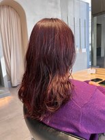 ガリカ 横浜(Gallica) 【後藤嵩広】艶髪チェリーブラウン/毛先カールフェミニンロング