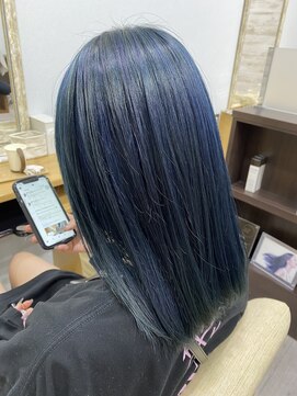 ヘアデザイン レオ(hair design leo) ブリーチonブルー
