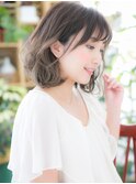 大人可愛いバレイヤージュくせ毛風ボブルフh2北浦和20代30代!