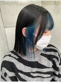 Rumor ×【BLUEインナー】透明感ブルーカラー小顔ボブ