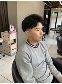 ショートアップバング　フェードカット　骨格矯正カット