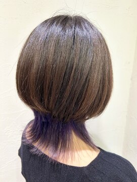 アジールヘア 池袋東口店(agir hair) 20代30代ラベンダーインナーカラーイヤリングカラーウルフ池袋