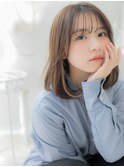 大人かわいいインナーカラーシースルーバングh3越谷20代30代40代