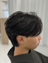 バース 梅田中崎町店(BIRTH)&nbsp;ニュアンスパーマセンターパートフェザーパーマ韓国メンズパーマ