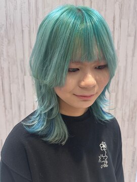 アンジュ 篠ノ井店(ange) 20代30代40代ウルフレイヤースタイル