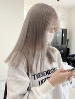 ラフヘアデザイン(Raf hair design)&nbsp;バレイヤージュコントラストハイライトミルクティーベージュ