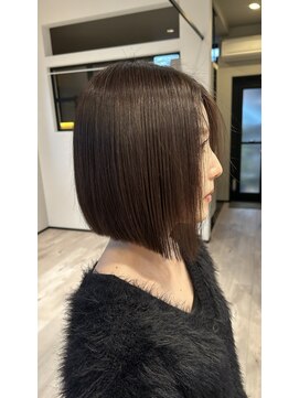 サロンタナカ(Salon TANAKA) 前下がりボブ×シアーベージュカラー