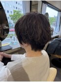 【中村　川崎】ゆるめパーマで作るふんわりショート
