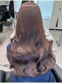 韓国 くびれロング レイヤー ワンホンヘア 小顔前髪
