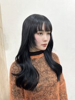 リフラス(Reflus.) 【extension】ブラック×顔回りハッシュカット