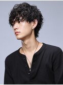 癖毛風ウルフヘア