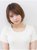 仙台/髪質改善/シルキーベージュ☆斜めバング×レイヤーボブ