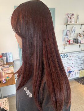 オッジ ヘアー 深谷店(Oggi Hair) Wカラー ダークレッド 1月