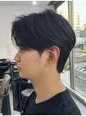 毛流れ センターパート ダウンパーマ 韓国風