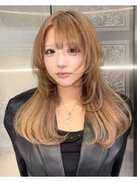 ノラ ウメダ(NORA UMEDA) ミックスカラーグランジカットY2Kレイヤーカット大阪梅田