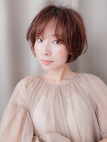 カバーヘア ブリス 北浦和(COVER HAIR bliss)&nbsp;小顔ショート/ピンクブラウン/パーマショート/ダブルカラーe