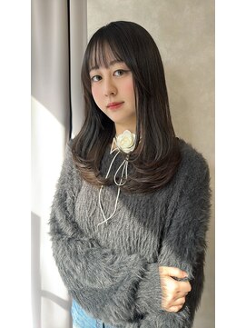 ボヌール 川西(Bonheur) 【小顔×艶】顔周りレイヤー×うる艶ワンカールミディ/川西宝塚