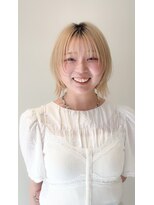 シエル ドゥ サワ(ciel de SAWA) ハッシュボブ×シースルーバング 韓国風くびれ感スタイル