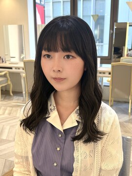 ニューヨークニューヨーク なんば道頓堀店(NYNY) 暗髪ダークグレージュ×顔まわりレイヤー
