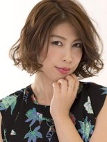 ハナブサ 田上店(HANABUSA)&nbsp;無造作ヘアで大人かわいい、モードなウェービーボブ