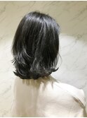 セミウエット×外ハネ無造作ボブ【表参道青山原宿】