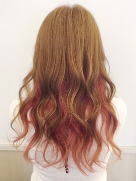 ヘアークリアー 春日部 大人可愛いモテピンクカラー/インナーカラー/30代40代50代