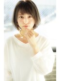 大人可愛いひし形ショートボブ