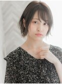 【ROMA】大人かわいい30代40代ひし形シルエット耳かけショート