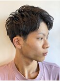人気!爽やかアップバング2ブロック