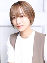 クラッチ 天王寺(CLUTCH)&nbsp;大人可愛い小顔秋カラー丸みショートボブ  A10