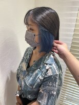 アジールヘア 池袋東口店(agir hair)&nbsp;20代30代大人かわいい透明感★ネイビーイヤリングカラー