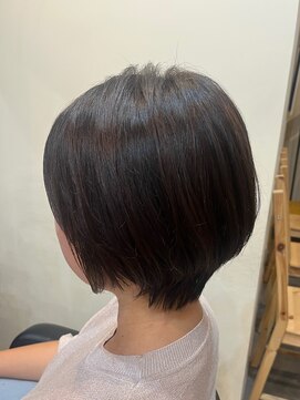 アルター(aL ter) 丸みショート［黒髪/グレーベージュ/前髪パーマ］