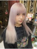 パールホワイトピンク/ロング/ホワイト【錦糸町北口】