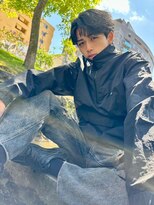 オム ブランシェ(HOMME BLANCHE’)&nbsp;韓流フェザーリバースコンマバング   メンズ／パーマ