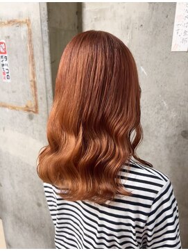 アジリ(agili) 10代20代/顔周りレイヤー/ダブルカラー/オレンジカラー/夏カラー