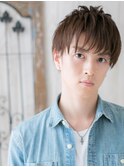 爽やか束感アースカラーメンズカットY上尾